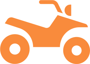 Orange A T V Icon PNG image