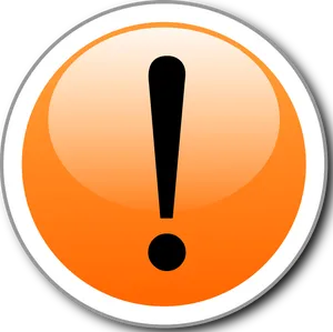 Orange Alert Exclamation Sign PNG image