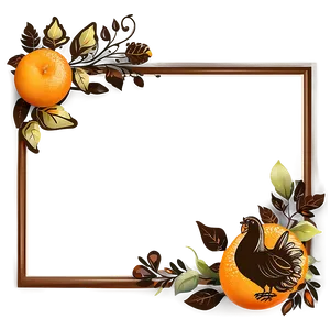 Orange And Brown Thanksgiving Border PNG 06202024 PNG