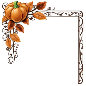 Orange And Brown Thanksgiving Border PNG 43 PNG