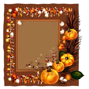 Orange And Brown Thanksgiving Border PNG 99 PNG