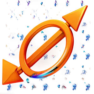 Orange Arrow In Circle PNG Dpl9