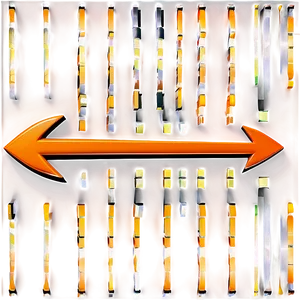 Orange Arrow In Motion PNG Jnx