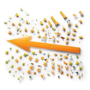 Orange Arrow In Motion PNG Obj86 PNG
