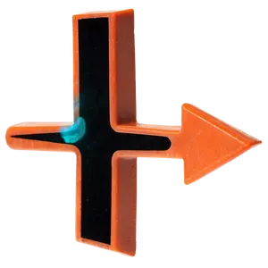 Orange Arrow On Transparent Background PNG 06262024