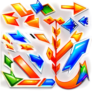 Orange Arrow Set Collection PNG Vpu PNG