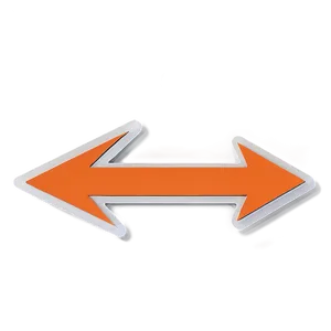 Orange Arrow Sticker Design PNG Nph PNG