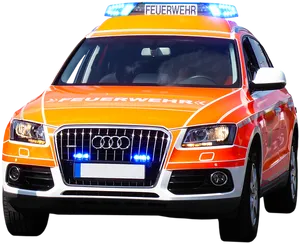 Orange Audi Emergency Vehicle PNG image