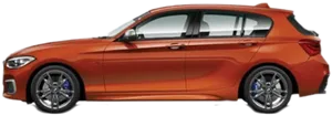 Orange B M W Side View