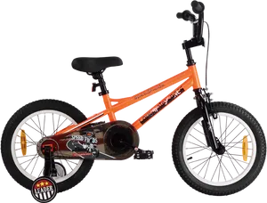 Orange B M X Bike Isolated PNG image