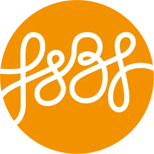 Orange Background White Logo PNG image