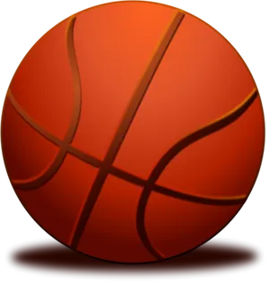 Orange Basketball Black Background PNG image