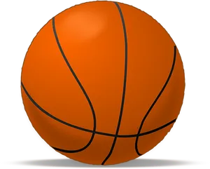 Orange Basketball Black Background