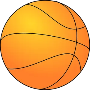 Orange Basketball Vector Illustration PNG image