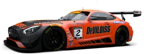 Orange Black A M G G T3 Racecar PNG image