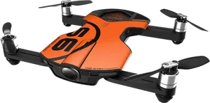 Orange Black Compact Drone