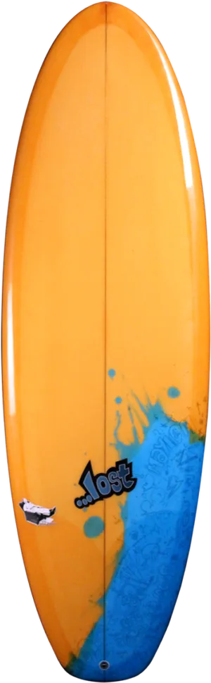 Orange Blue Lost Surfboard