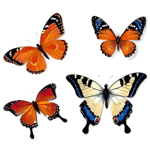Orange Butterflies PNG Jfu9 PNG