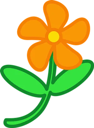 Orange Cartoon Flower