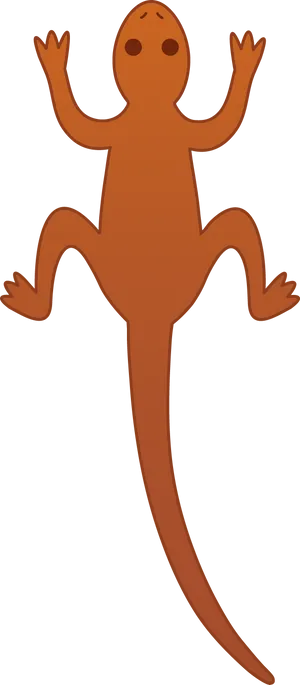 Orange Cartoon Lizard PNG image