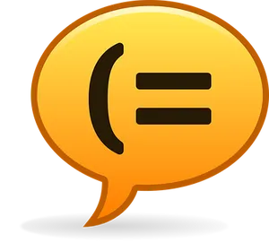 Orange Chat Bubble Icon PNG image