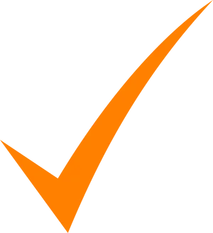 Orange Check Mark Symbol PNG image