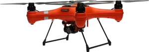 Orange Commercial Drone Profile View