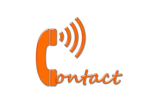 Orange Contact Icon Black Background PNG image