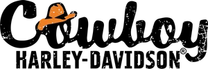 Orange Cowboy Hat Logoon Black Background PNG image