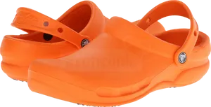Orange Crocs Classic Clogs