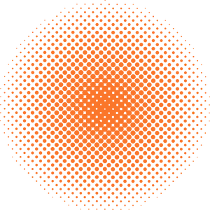 Orange Dot Concentric Circles Pattern PNG image