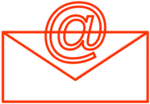 Orange Email Icon Design PNG image