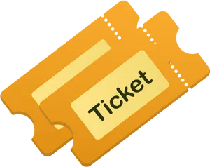 Orange Event Ticket Illustration PNG image