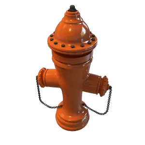 Orange Fire Hydrant Isolated