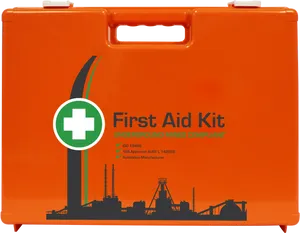 Orange First Aid Kit Underground Mines Compliant PNG