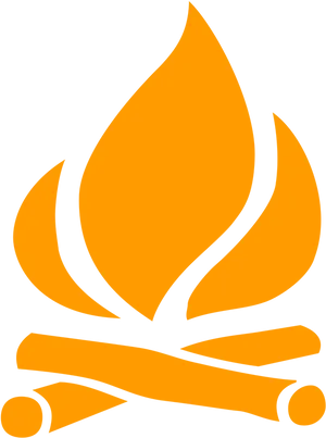 Orange Flame Vector Graphic PNG image