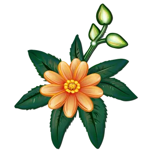 Orange Flower B