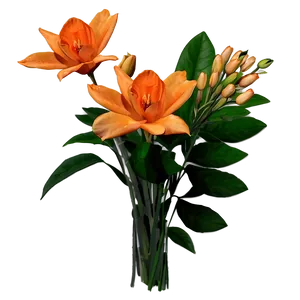 Orange Flower Bouquet PNG 61