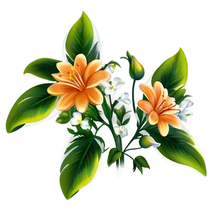 Orange Flower Clipart Png Bvg92 PNG image