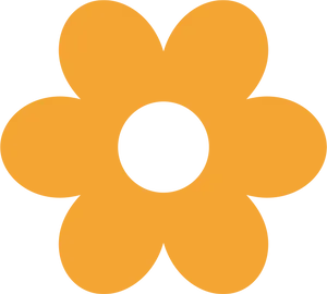 Orange Flower Clipart Simple PNG