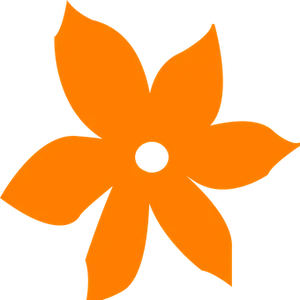 Orange Flower Icon Black Background