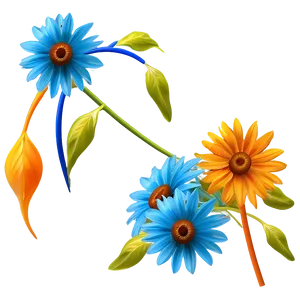 Orange Flower Silhouette PNG 06122024 PNG