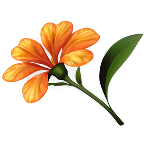 Orange Flower Silhouette PNG 06122024 PNG