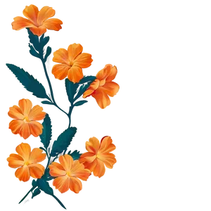 Orange Flower Silhouette PNG 59 PNG