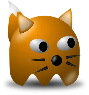 Orange Fox Emoji Graphic PNG image