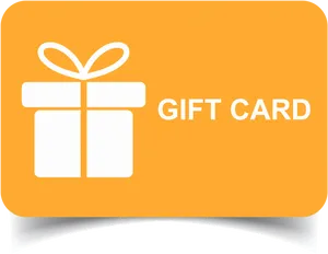 Orange Gift Card Design PNG image