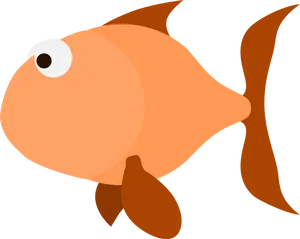 Orange Goldfish Cartoon Illustration