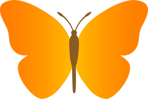 Orange Gradient Butterfly Vector PNG image