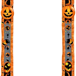 Orange Halloween Border Png Ojg PNG image