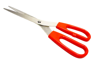 Orange Handled Scissors PNG